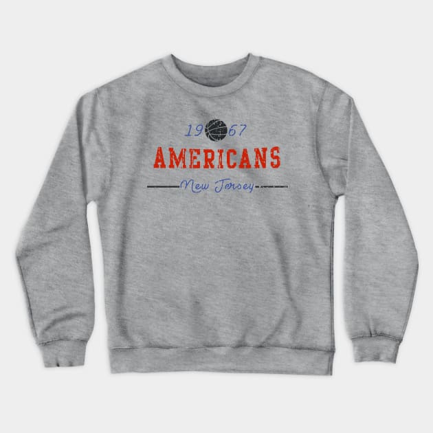 New Jersey Americans Crewneck Sweatshirt by HomePlateCreative